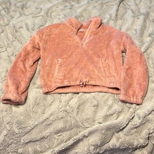 Crop half zip sweatshirt